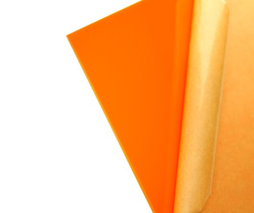 Orange Acrylic Plexiglas Plastic Sheet 1/8" 12" X 24" #2037