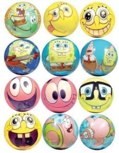 spongebob squarepants party favors - soft foamgraphic balls lot of 20