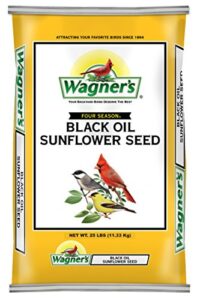 wagner's 76027 black oil sunflower wild bird food, 25-pound bag