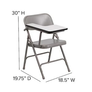 Flash Furniture Rutherford 2 Pack Premium Steel Folding Chair with Right Handed Tablet Arm
