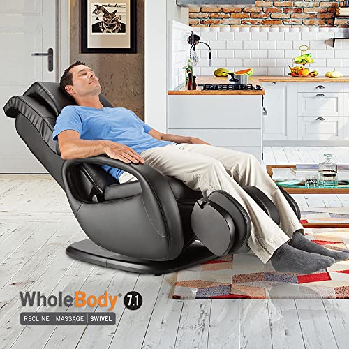 Human Touch WholeBody 7.1 Living Room Recliner Massage Chair - Full Body Professional Grade Personal Massage - Relaxation w Heat for Targeted Stress + Muscle Pain Relief with Foot Calf - Espresso