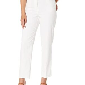 Ruby Rd. womens Classic 5-pocket Fly Front Denim Jean Pants, White, 10 US