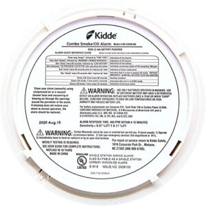 Kidde Smoke & Carbon Monoxide Detector with Voice Alerts, Battery Powered, Combination Smoke & CO Alarm