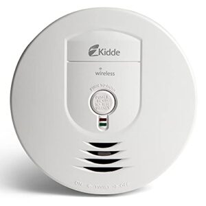 Kidde Wireless Smoke Detector, AA Battery Operated (Included), Ionization Sensor Wire-Free Interconnect Smoke Alarm