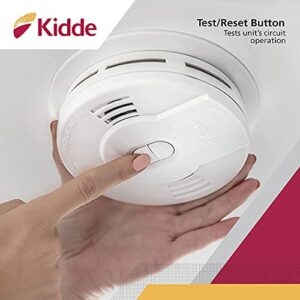 Kidde Smoke Detector, 10-Year Battery, LED Indicators, Replacement Alert, Test-Reset Button