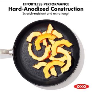 OXO Good Grips Pro 8" Frying Pan Skillet, 3-Layered German Engineered Nonstick Coating, Dishwasher Safe, Oven Safe, Stainless Steel Handle, Black