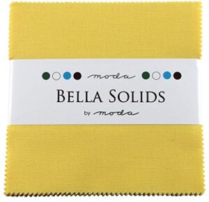 bella solids 30's yellow charm pack 42 squares 5" moda fabrics 9900pp 23s