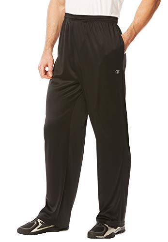 Champion Men's Big-Tall Powertrain Solid Pant, Black, 2X/Tall