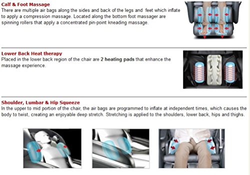 Osaki OS-4000 Massage Chair Zero Gravity Computer Body Scan, Auto Height Adjustment, and Wireless Remote