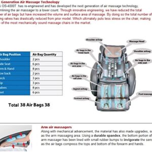 Osaki OS-4000 Massage Chair Zero Gravity Computer Body Scan, Auto Height Adjustment, and Wireless Remote