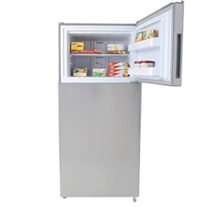 Avanti FF18D3S-4 FF18D cu.ft. Apartment Size Refrigerator​, Full Fridge Free Technology Prevents Frost Build-up with Adjustable Shelves, Door Bins & Crisper Drawers, 18 cu. ft, Stainless Steel