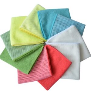 SINLAND Microfiber Dish Cloth for Washing Dishes Dish Rags Best Kitchen Washcloth Cleaning Cloths with Poly Scour Side 5 Color Assorted 12inchx12inch 10pack