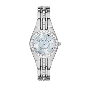relic by fossil women's queen's court quartz stainless steel dress watch, color: silver-tone (model: zr12161)