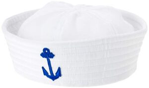 amscan sailor hat costume acccessory, one size, white