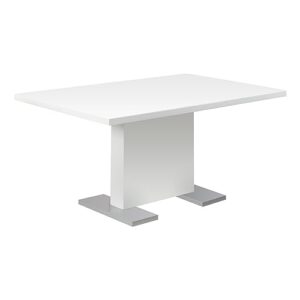 monarch specialties high glossy white dining table, 35 x 60-inch