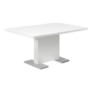 Monarch Specialties High Glossy White Dining Table, 35 x 60-Inch