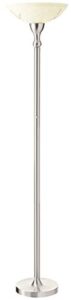artiva usa 71-inch compact fluorescent torchiere floor lamp with hand-painted alabaster glass shade