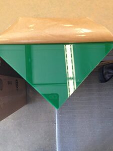 translucent green acrylic plexiglas plastic sheet 1/8" 24" x 24"