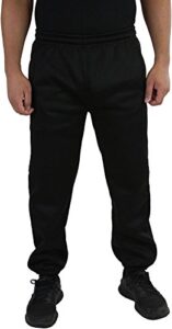 tobeinstyle menÆs fleece lined basic active sweatpants with cuffed ankles - black - m