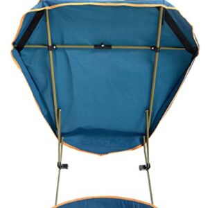 Quik Shade MAX Shade Relaxing Chair With Cup Holders, Foldable, Aluminum, Blue