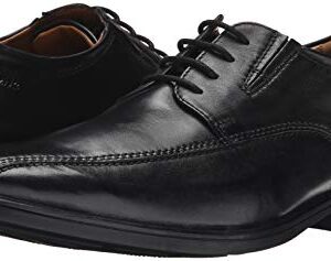 Clarks mens Tilden Walk Oxford, Black Leather, 10.5 US