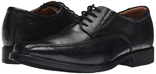 Clarks mens Tilden Walk Oxford, Black Leather, 10.5 US