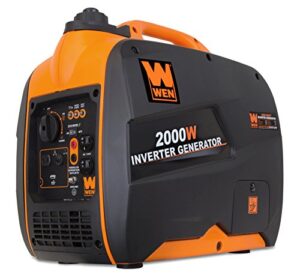 wen 56200i 2000-watt gas powered portable inverter generator, carb compliant,black & orange