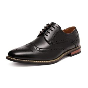 bruno homme moda italy prince men's classic modern oxford wingtip lace dress shoes,prince-3-black,10.5 d(m) us
