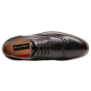 Bruno HOMME MODA ITALY PRINCE Men's Classic Modern Oxford Wingtip Lace Dress Shoes,PRINCE-3-BLACK,10.5 D(M) US