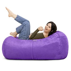 jaxx sofa saxx bean bag lounger, 4-feet, 4', grape