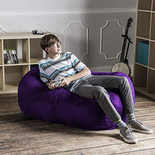 Jaxx Sofa Saxx Bean Bag Lounger, 4-Feet, 4', Grape