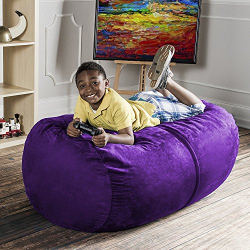 Jaxx Sofa Saxx Bean Bag Lounger, 4-Feet, 4', Grape