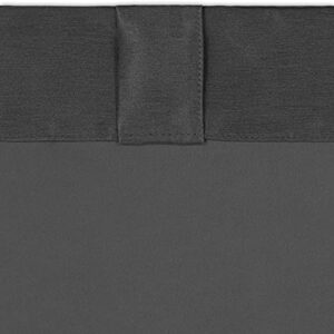 Eclipse Fresno Modern Blackout Thermal Rod Pocket Window Curtain for Bedroom (1 Panel), 52 in x 63 in, Charcoal