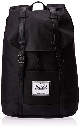 Herschel Retreat Backpack, Black/Black, Classic 19.5L