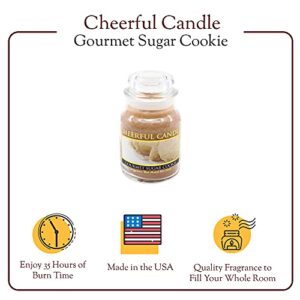 A Cheerful Giver - Gourmet Sugar Cookie Scented Glass Jar Candle (6 oz) with Lid & True to Life Fragrance Made in USA