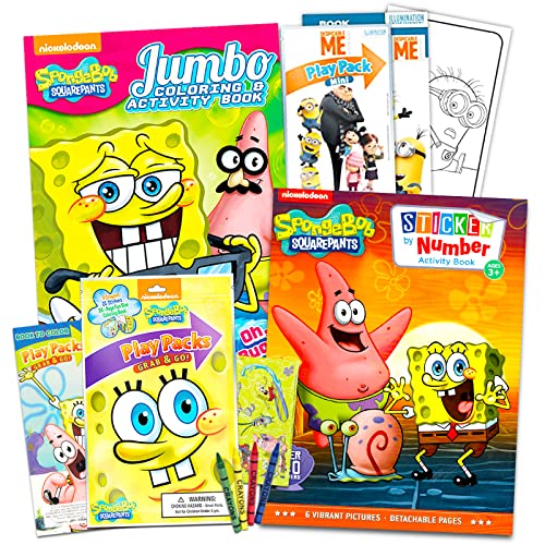 SpongeBob SquarePants Coloring and Activity Book Set with Stickers (2 Books and Play Pack)