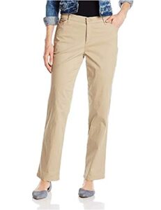 lee women's relaxed fit all day straight leg pant flax 14