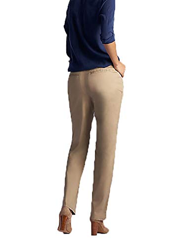 Lee Women's Relaxed Fit All Day Straight Leg Pant Flax 14