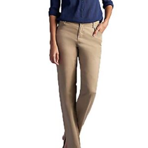 Lee Women's Relaxed Fit All Day Straight Leg Pant Flax 14