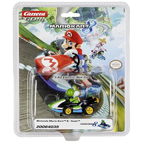 Carrera 64035 Mario Kart - Yoshi 1:43 Scale Analog Slot car Vehicle for GO!!! Electric and Battery Slot car Racing Track