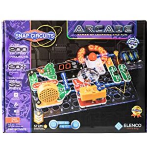 Snap Circuits “Arcade”, Electronics Exploration Kit, Stem Activities for Ages 8+, Full Color Project Manual (SCA-200)