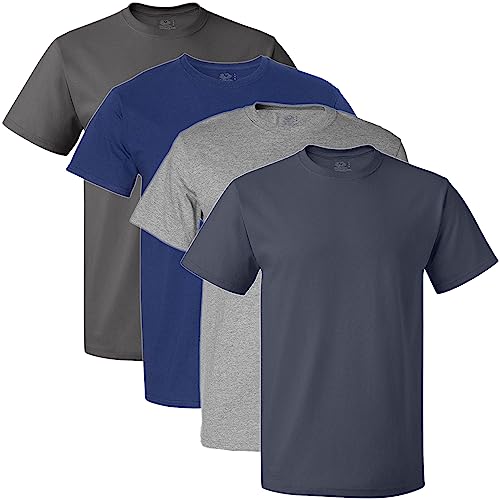 Fruit of the Loom Men's Crew Neck T-Shirt (Pack of 4), Assorted, Medium