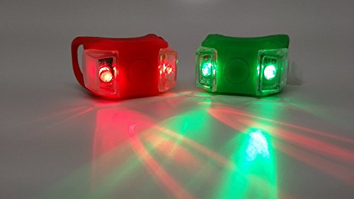 Bright Eyes Green & Red Portable Marine LED Boating Lights - Boat Bow or Stern Safety Lights - Water-resistant