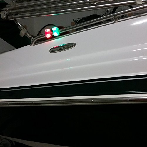 Bright Eyes Green & Red Portable Marine LED Boating Lights - Boat Bow or Stern Safety Lights - Water-resistant