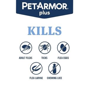 PetArmor Plus Flea and Tick Prevention for Dogs, Dog Flea and Tick Treatment, Waterproof Topical, Fast Acting, Large Dogs (45-88 lbs), 3 Doses