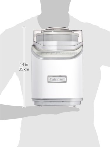 Cuisinart ICE-60WP1 2-Quart Cool Creations Ice Cream, Frozen Yogurt, Gelato and Sorbet Maker, LCD Screen with Countdown Timer, Makes Frozen Treats in 20-Minutes or Less, Stainless Steel/White