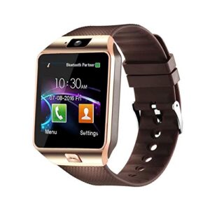 padgene bluetooth smartwatch,touchscreen wrist smart phone watch sports fitness tracker with sim sd card slot camera pedometer compatible with android smartphone for kids men women