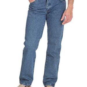 Wrangler Authentics Men's Classic 5-Pocket Regular Fit Cotton Jean, Stonewash Mid, 36W x 30L