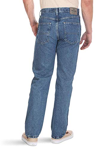 Wrangler Authentics Men's Classic 5-Pocket Regular Fit Cotton Jean, Stonewash Mid, 36W x 30L