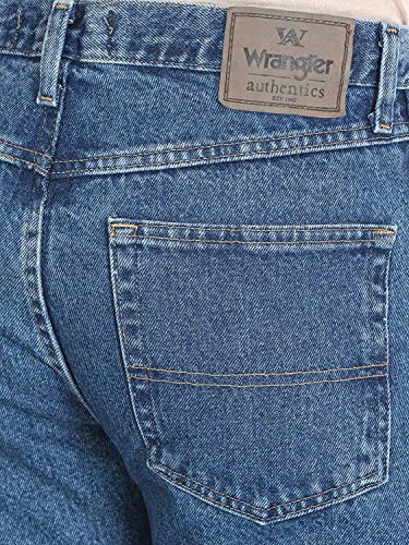 Wrangler Authentics Men's Classic 5-Pocket Regular Fit Cotton Jean, Stonewash Mid, 36W x 30L